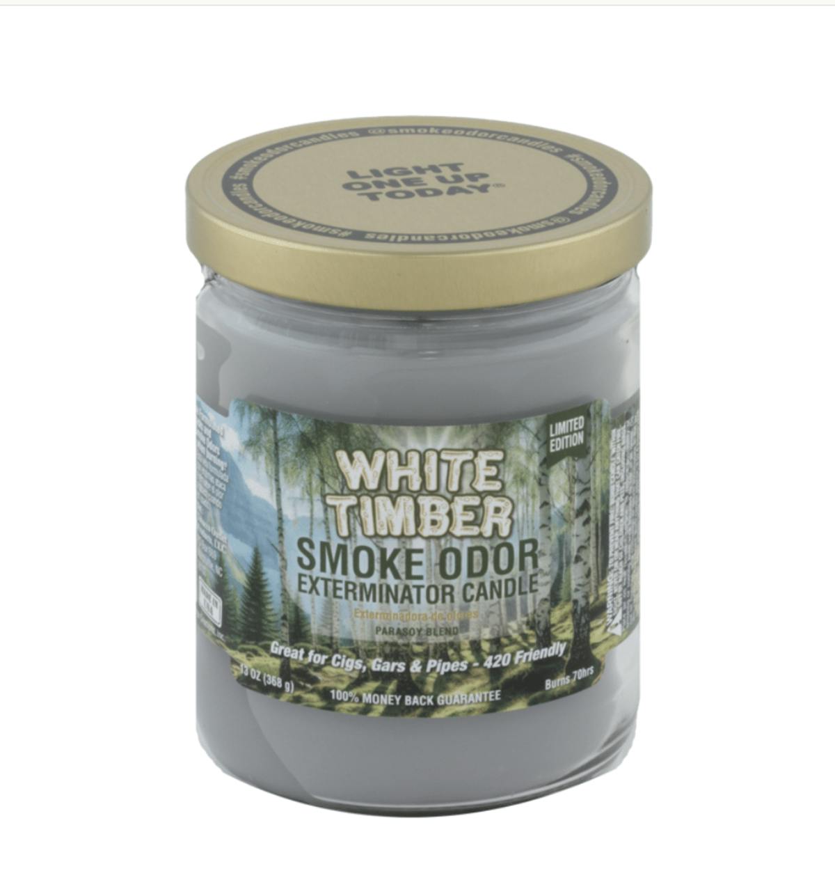 Photo of Smoke Odor Exterminator Candle White Timber 13oz