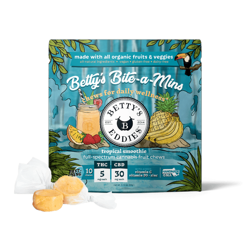Product Betty's Eddies - Tropical Smoothie 1:6 Fast Acting Taffy (50mg 10pk)
