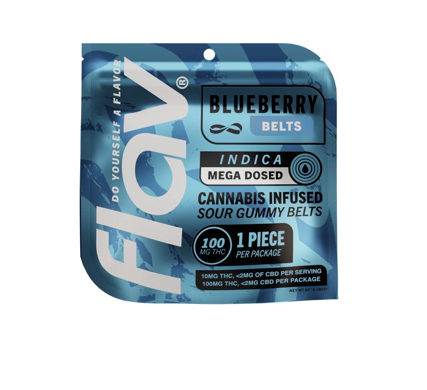 Edibles | Flav | Mega Belt | Live Resin | Blueberry | 100mg