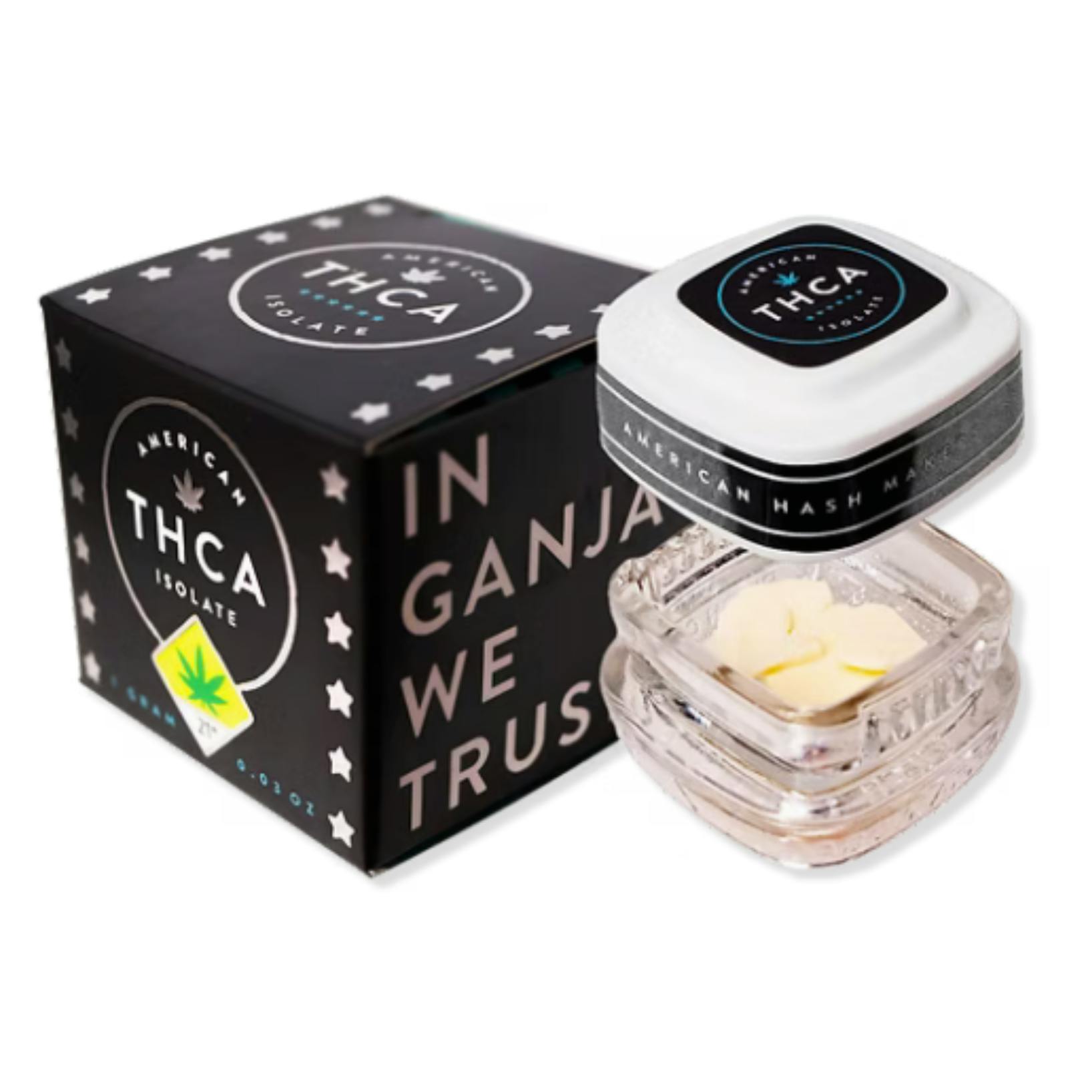 American Hash Makers - THCa Diamonds Isolate - 1gAmerican Hash MakersHybridTHC: 86.43%TERPS: 0.2%Kaya Bliss Summer Special! Spend $250 get $30 Off!+2