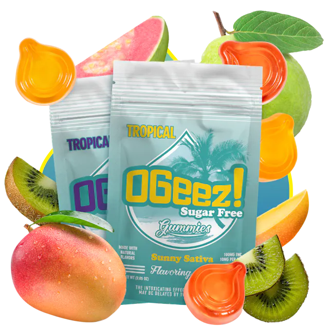 OGeez! Gummies Sugar Free Sunny Sativa 10pk/100mg (2.8g)