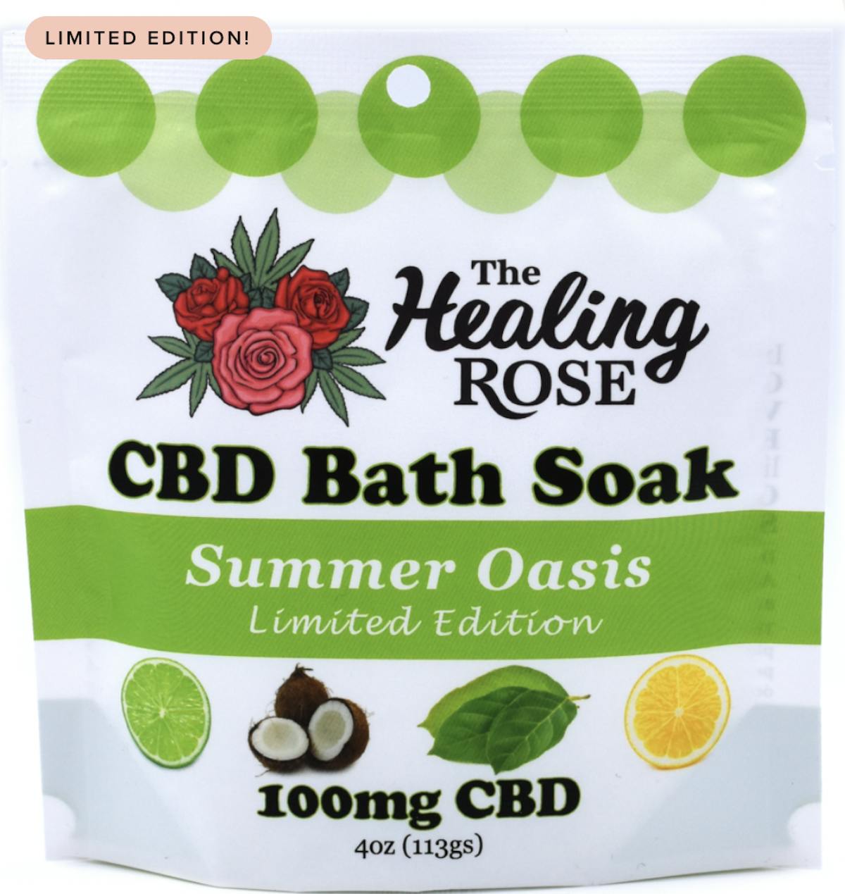 Photo of The Healing Rose Summer Oasis CBD Bath Soak 100mg 4oz