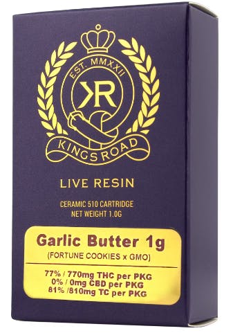Cart | Kings Road | Live Resin | 510 Cart | Garlic Budder | 1g