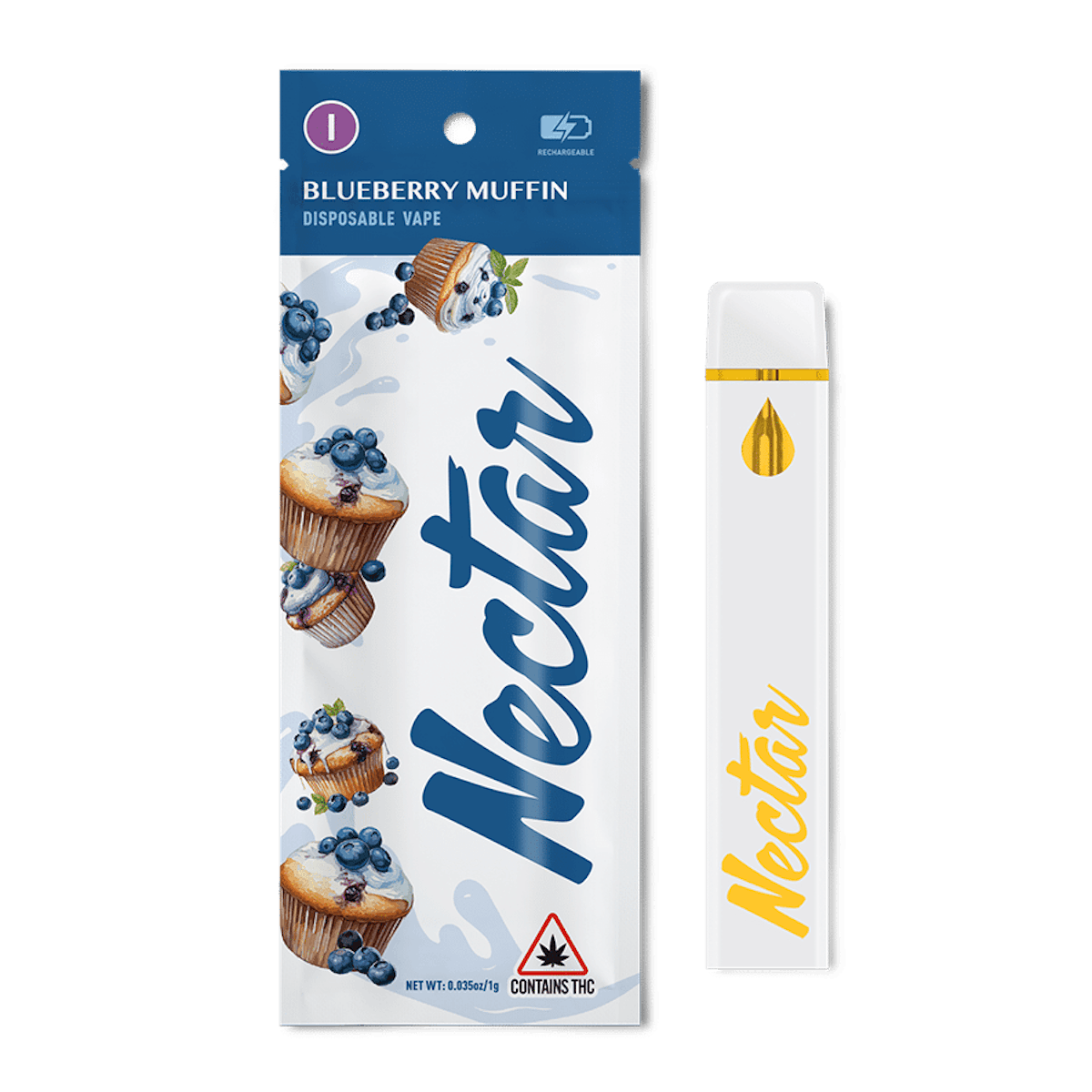 Photo of Blueberry Muffin 1g Disposable Nectar