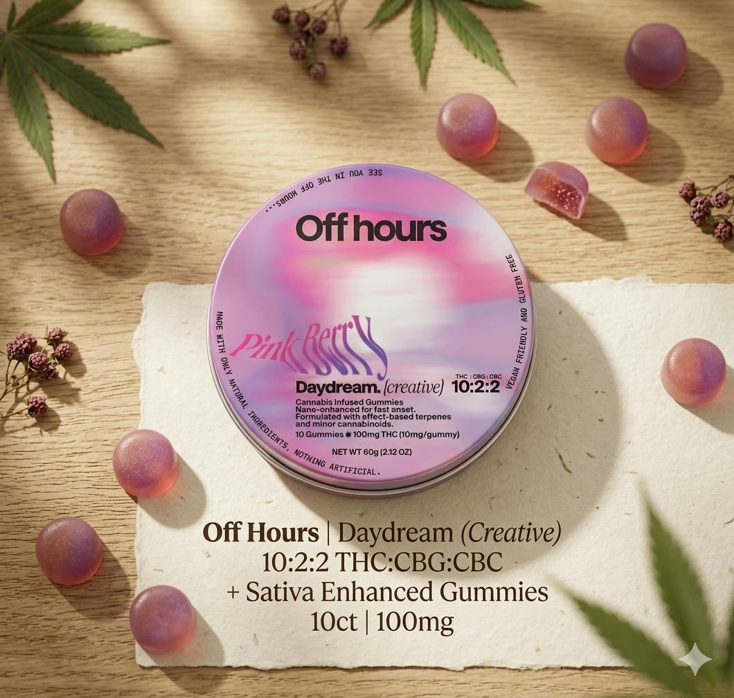Product Off Hours | Daydream (Creative) | 10:2:2 THC:CBG:CBC + Sativa Enhanced Gummies | 10ct | 100mg
