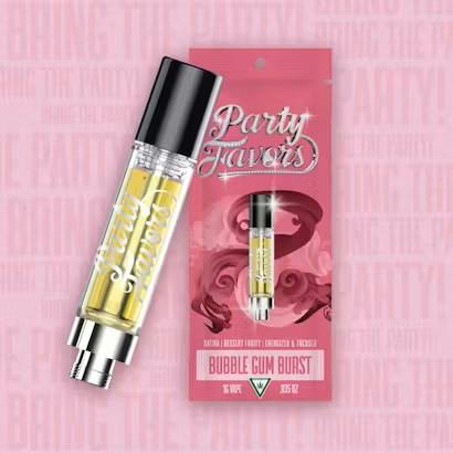 Bubble Gum Burst Cart Sativa by Party Favors – Vapes at Gatsby Cannabis