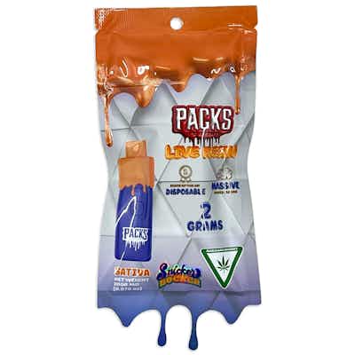 Product: Packwoods | Snicker Bocker Live Resin Disposable/Rechargeable All-In-One | 2g