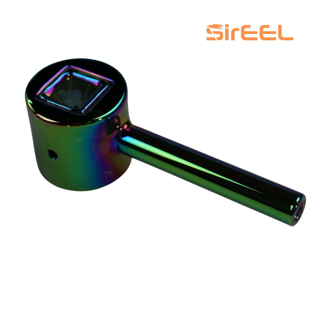 SirEEL 4.5” Shapes Test Series Iridized Hand Pipe | Circle “the Flow” Black - ACCESSORIES cannabis product, N/A