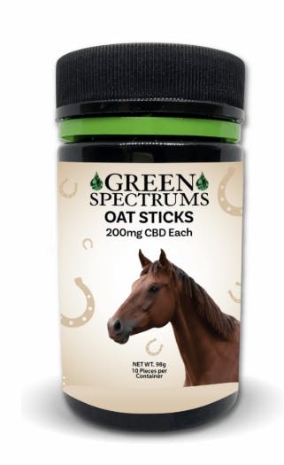 Green Spectrums Horse Treats | 200mg CBD each 10 pack | Oat Sticks-0