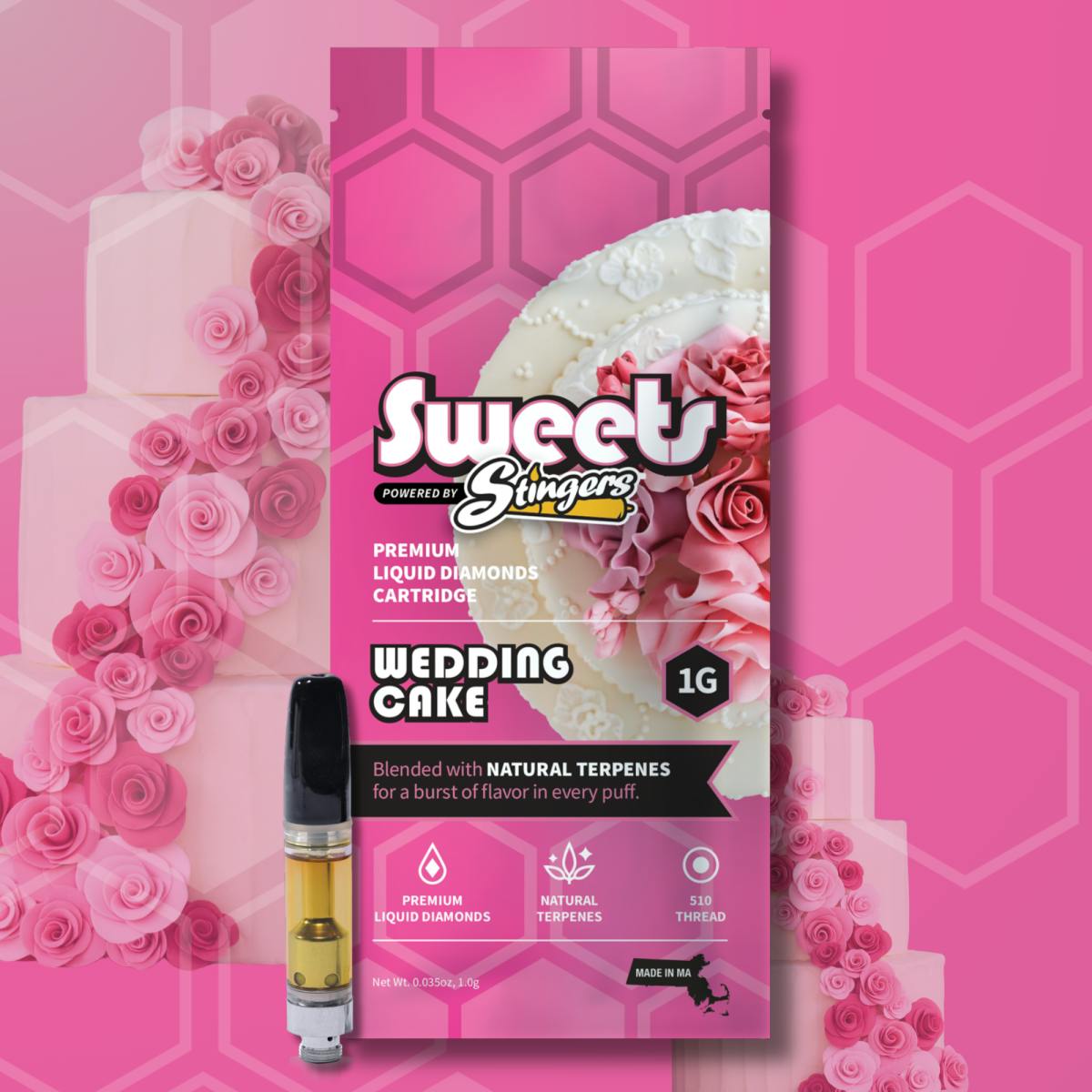 Product: Stingers Sweets | Wedding Cake | Liquid Diamond Cartridge