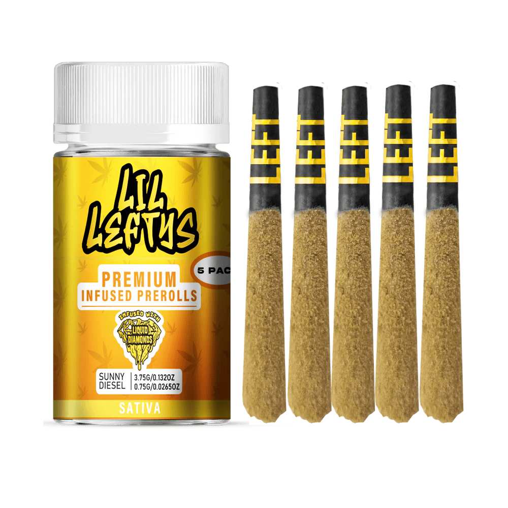 Left Coast - 5 Pack .75g Infused Prerolls - Sunny Diesel