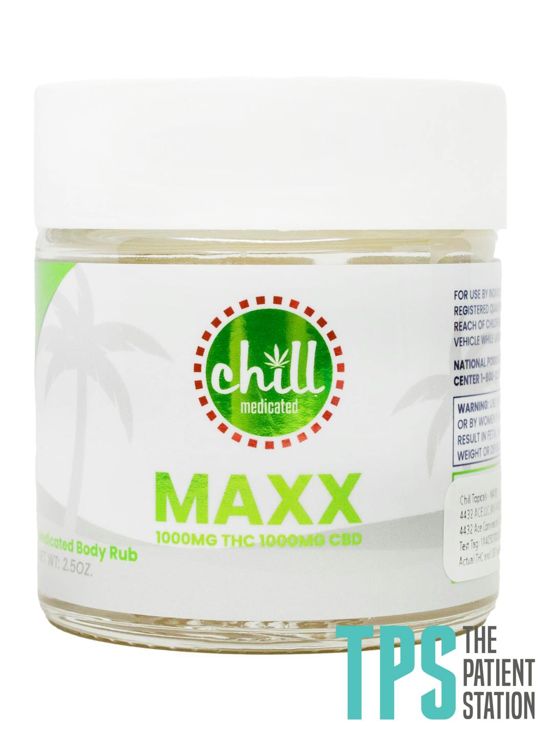 Chill Medicated - MAXX 1:1 THC:CBD (1000:1000) | The Patient Station (Rec)