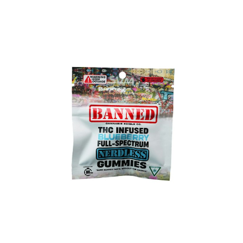 Banned 200mg 1pk Nerdless Gummy Blueberry
