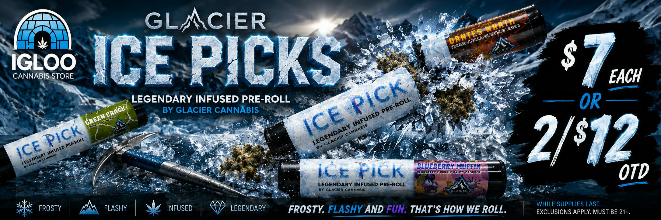 Ice picks $7 or 2/$12