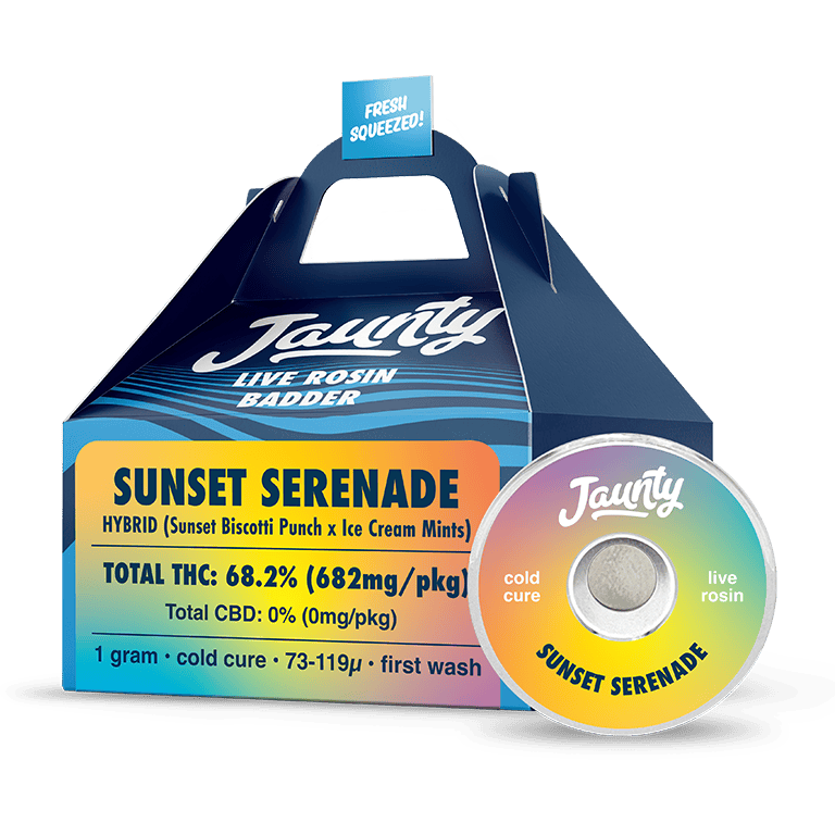Product Jaunty | Sunset Serenade | Cold Cured Live Rosin Badder | 1g