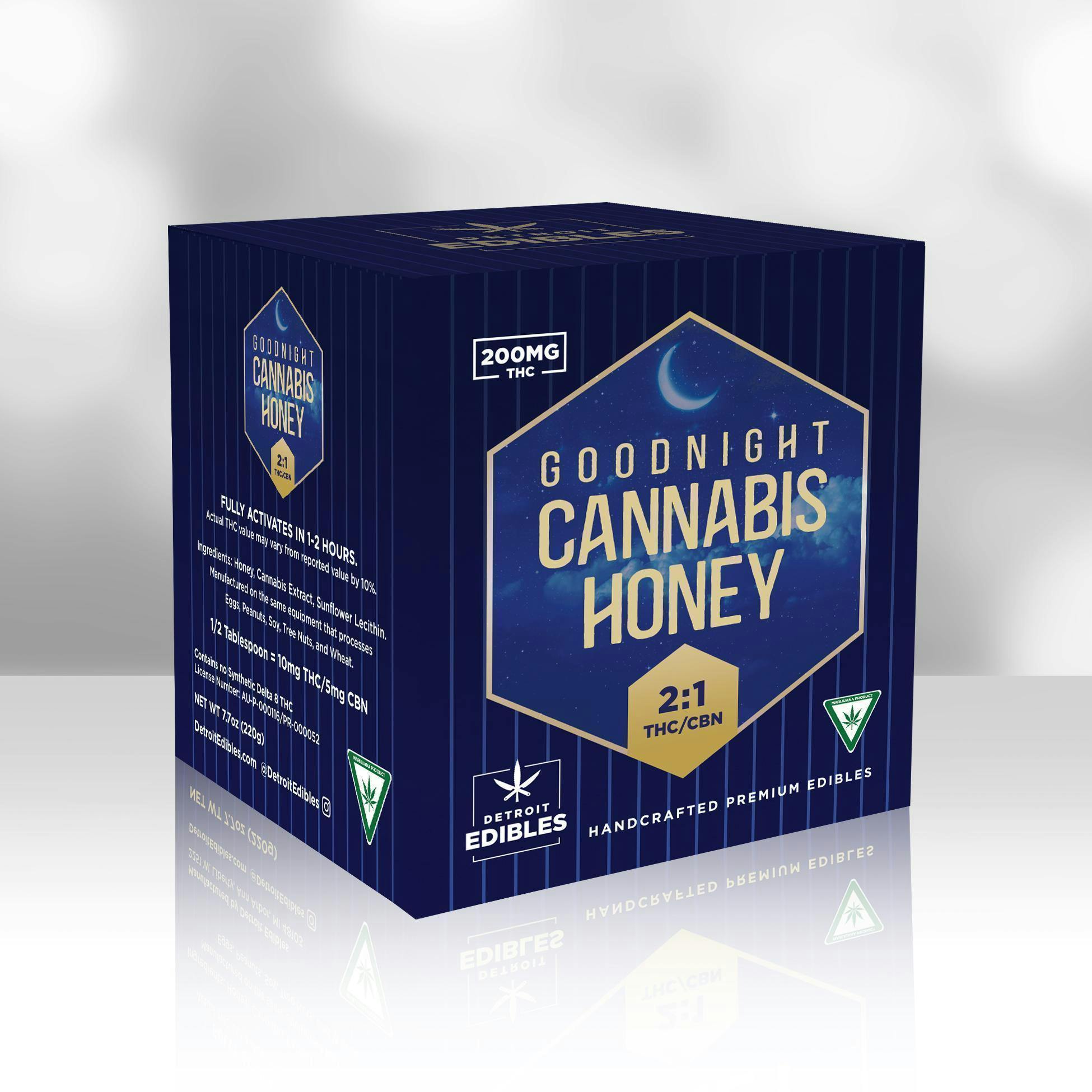 Detroit Edibles - 200mg THC : 100mg CBN Honey - Goodnight Honey