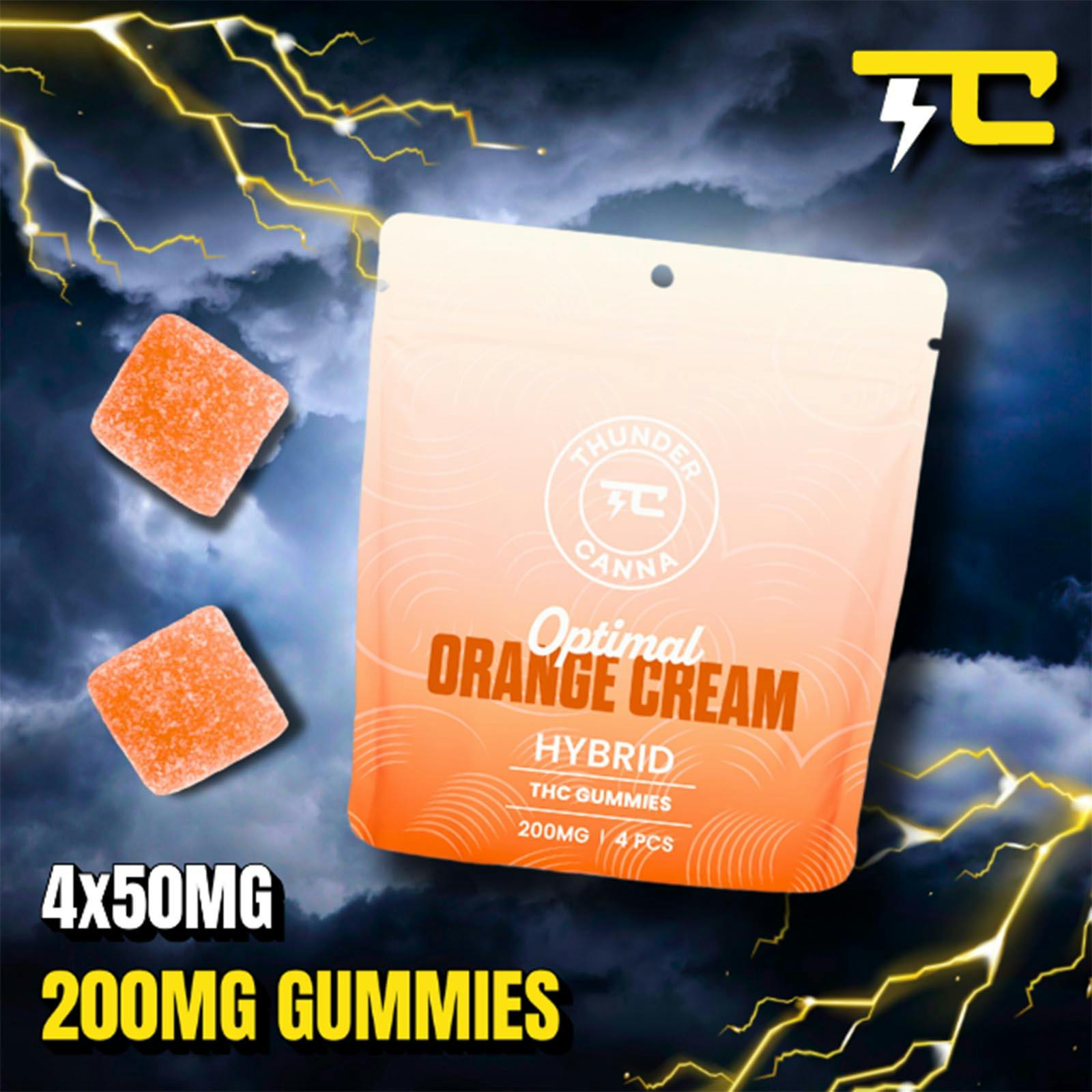Thunder Canna - 200mg Gummies - Orange