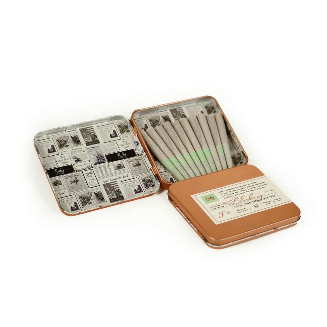 Ruby Farms | Blueberry | Hash Infused Doobies | 10ct | 5g