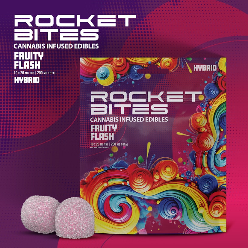 Rocket Bites - 200mg Edible Gummies - Fruity Flash