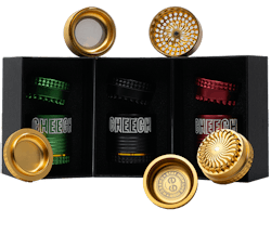 Cheech | 63mm 4pc Quick Release Grinder w/ Ash Tray - Assorted Colours #1007