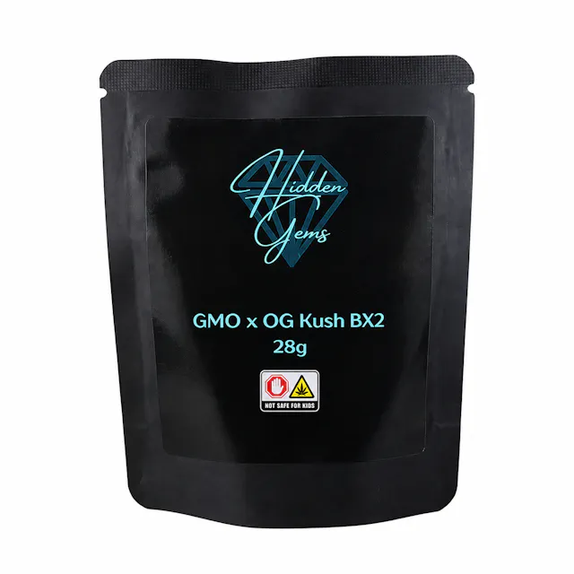 Hidden Gems Flower GMO x OG Kush Bx2 28g (indica hybrid)