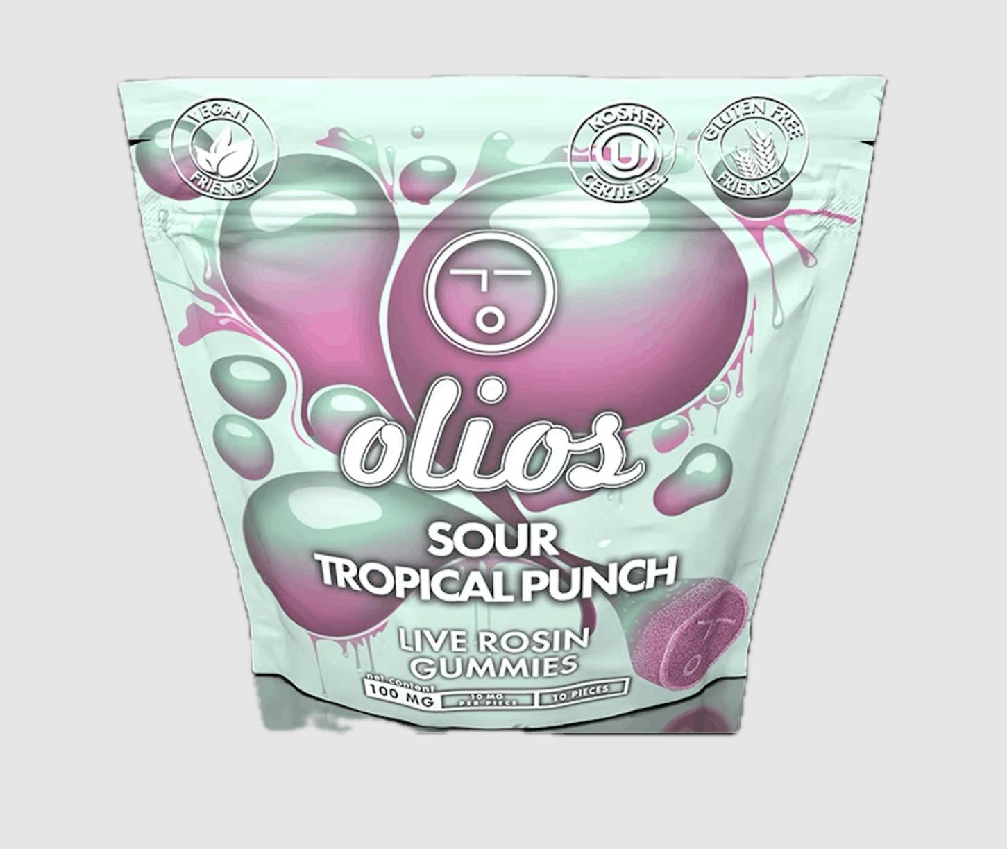 Edibles | Olio | Sour Tropical Fruit | Live Rosin | 100mg