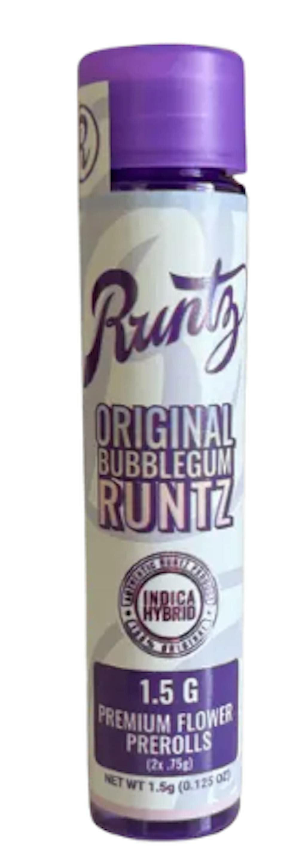 Product Prerolls | Original Bubblegum Runtz  2pk (I/H) Total | Runtz