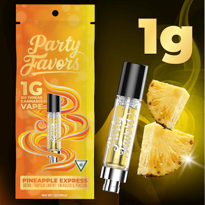 Party Favors - 1g Cart - Pineapple Express - CARTRIDGES by Party Favors at King of Budz