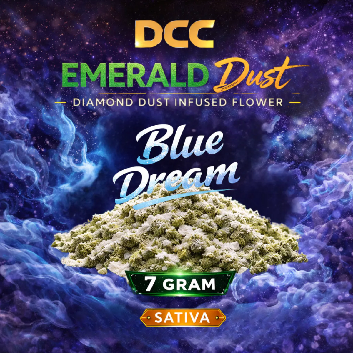 DCC Emerald Dust Blue Dream Infused Pre-Ground Flower 7g 1/4oz Flower ...