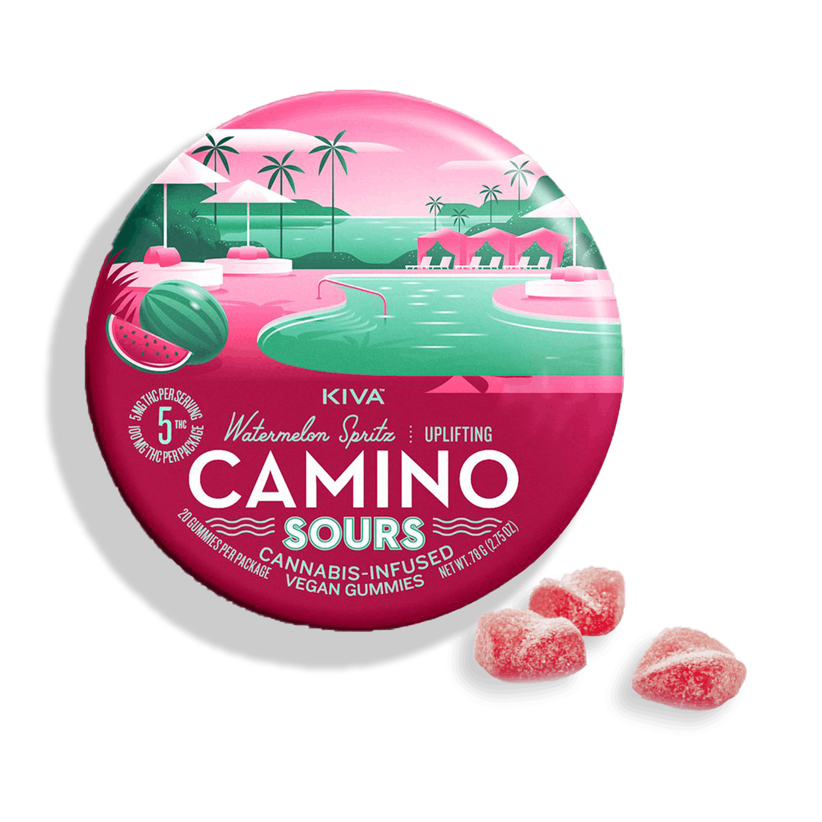 Watermelon Spritz Camino Sour Gummies | 20-pack