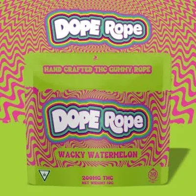 DOPE ROPE | Wacky Watermelon | 200MG | Premium Gummy Rope