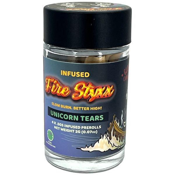 Glorious Cannabis Co. | Unicorn Tears Fire Styxx THCA Infused Pre-Roll 4pk | 2g