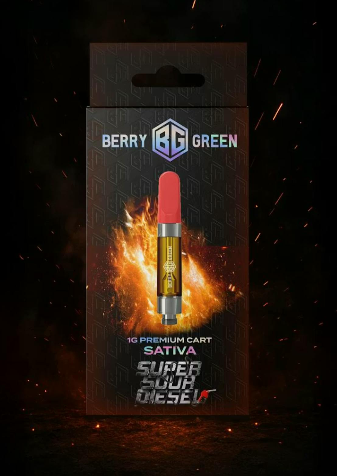 Berry Green | Super Sour Diesel | 1G Vape Cart