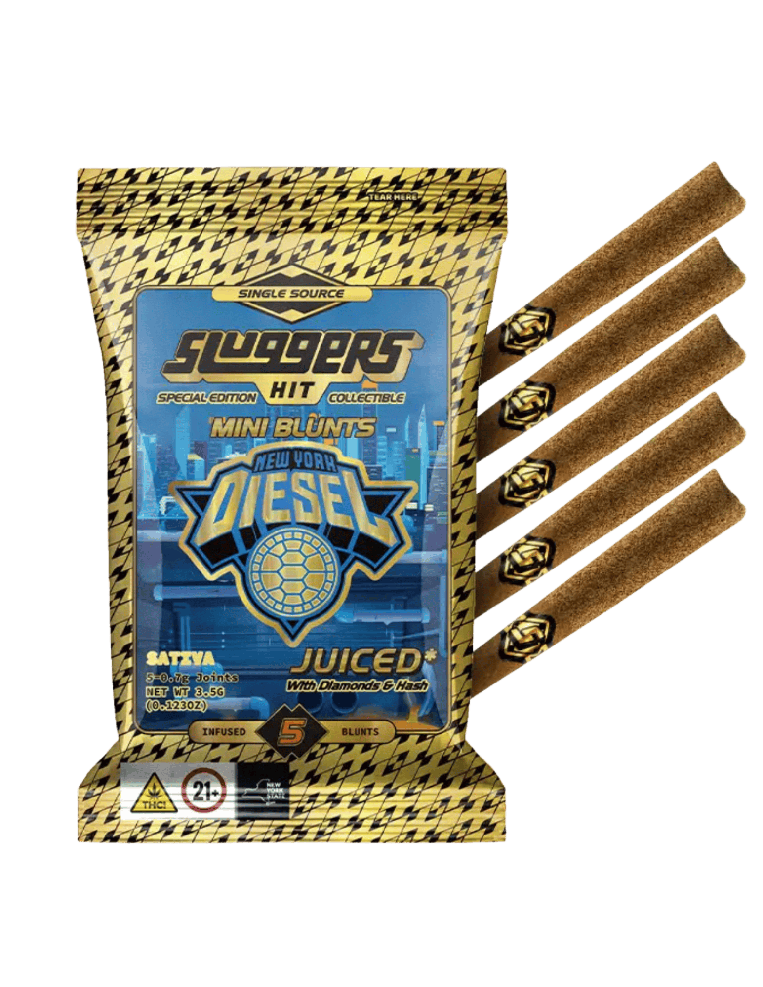 Sluggers - NYC Diesel Infused Mini Blunt 5pk by Sluggers