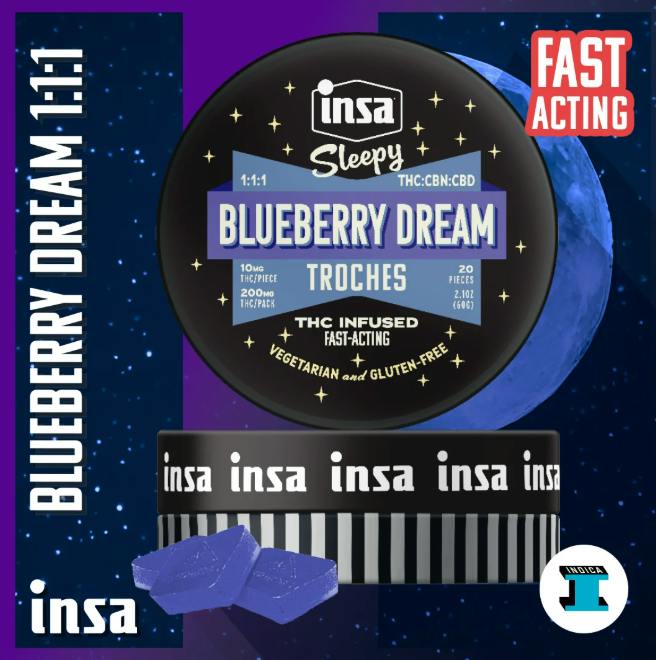Blueberry Dream RSO Troches [1:1:1 THC:CBD:CBN] 20ct/20mg