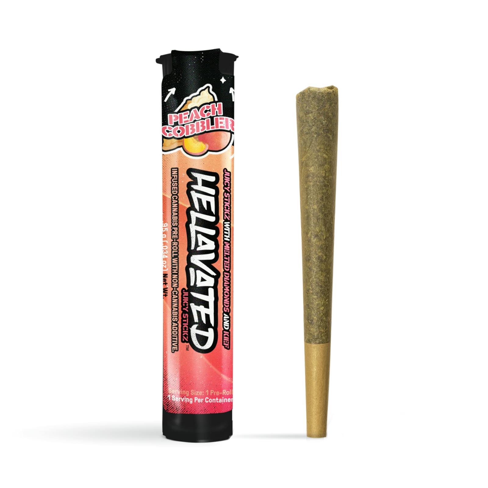 Peach Cobbler Juicy Stickz Infused Pre-Roll | 0.75g-0