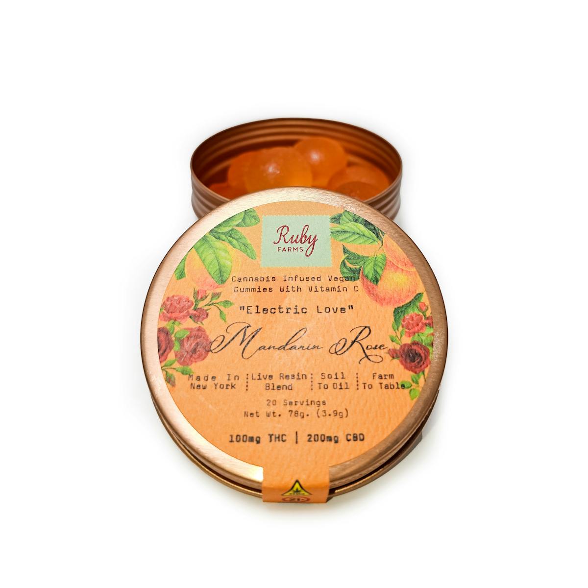Image of Mandarin Rose | 100mg Live Resin Gummies | Ruby Farms