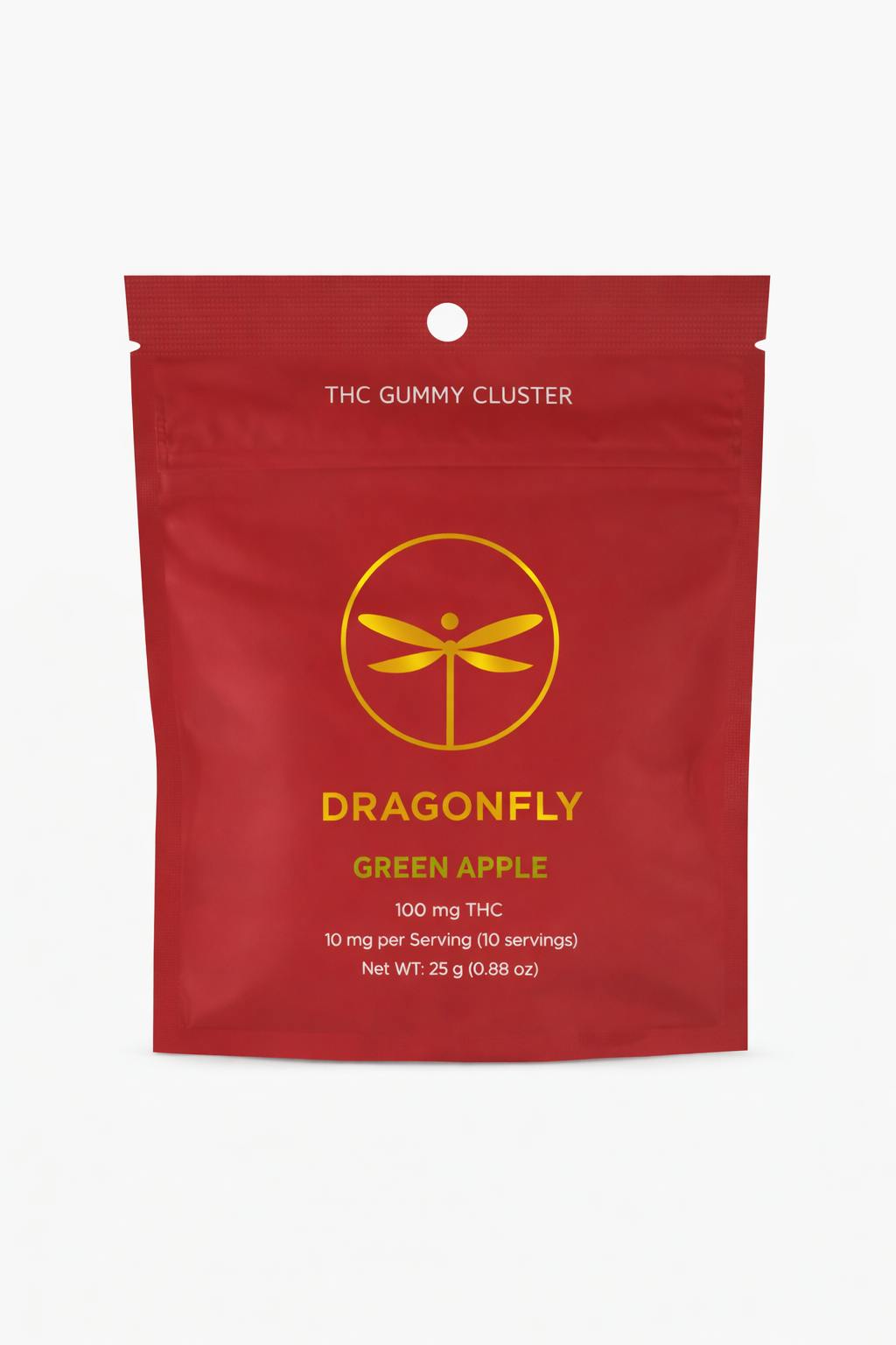 Dragonfly - 100mg Gummies Cluster - Green Apple