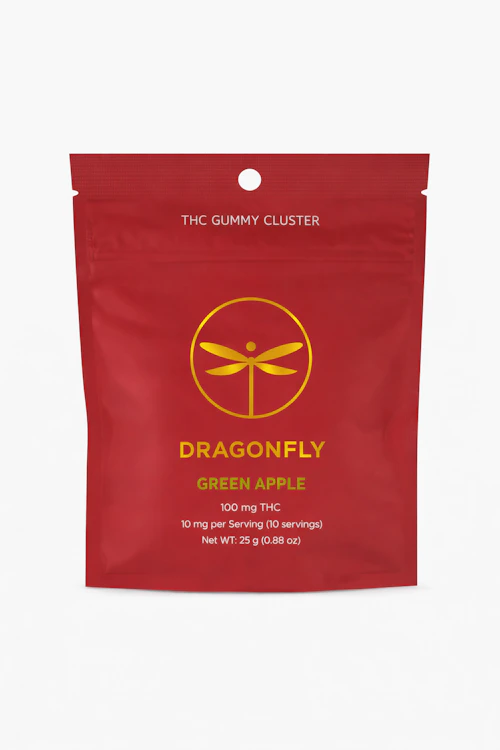 Dragonfly - 100mg Gummies Cluster - Green Apple