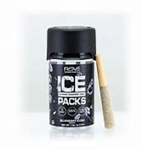 Blueberry Kush | Infused Pre-Roll Ice Packs (Rosin Hash and Diamonds) | 5 Pack | .5g each-2