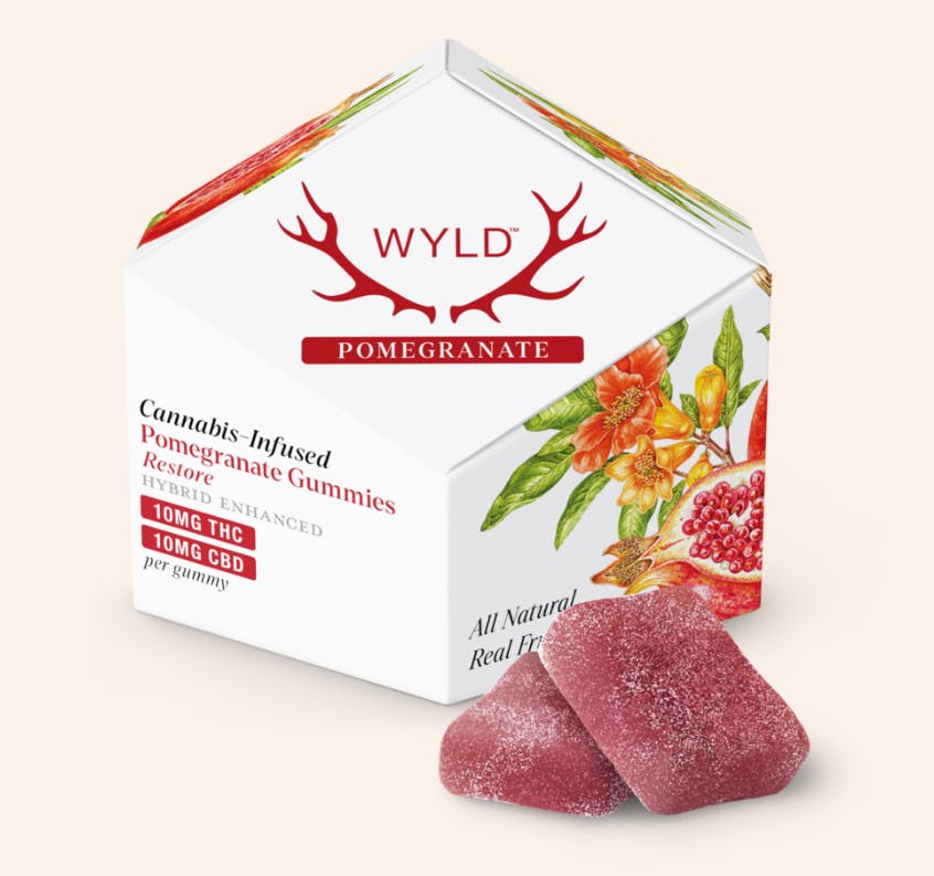 Pomegranate 1:1 CBD + Hybrid Enhanced Gummies-1