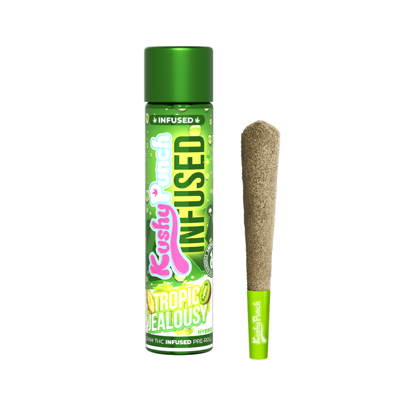 1G Kushy Punch Infused Liquid Diamond & Live Resin Preroll - Tropic Jealousy