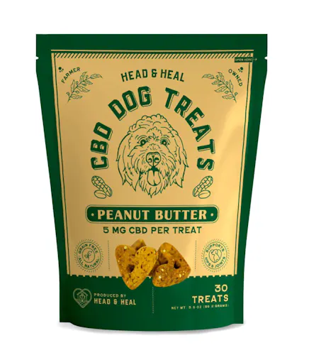Head & Heal | CBD Dog Treats | Peanut Butter | 30pk | 150mg CBD-active