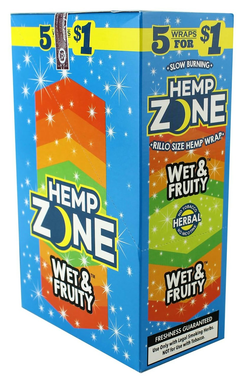 Hemp Zone Hemp Wraps 5pk (Wet & Fruity)