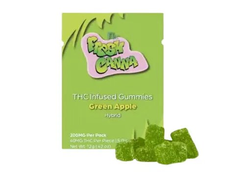 Fresh Canna | Green Apple 200mg Gummies-active