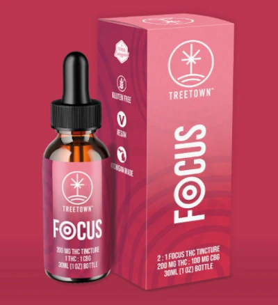 Treetown - 200mg THC : 100mg CBG - Focus Tincture - TINCTURES by TreeTown at King of Budz