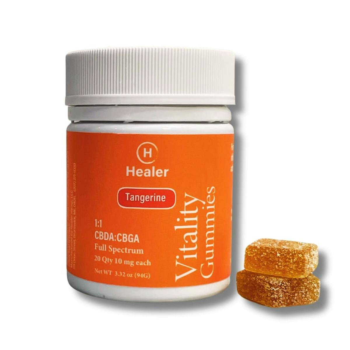 Image of Tangerine 1:1 CBGA:CBDA Gummies