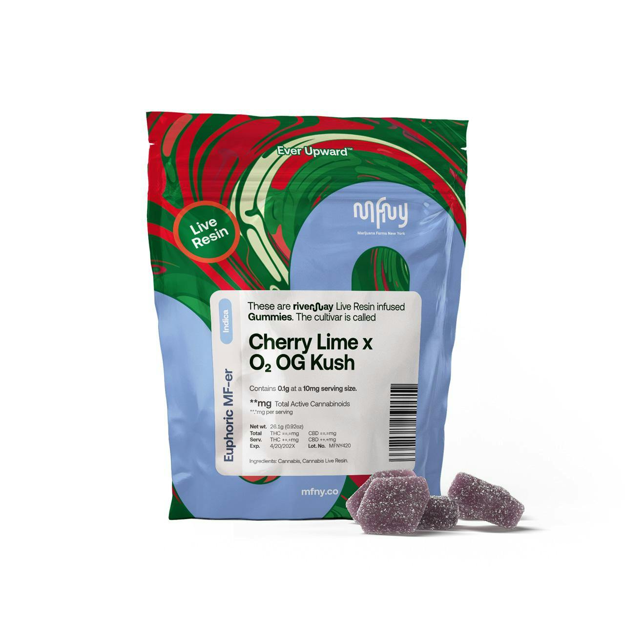 Product Cherry Lime x O2 OG Kush Live Resin Gummies | 10 pk