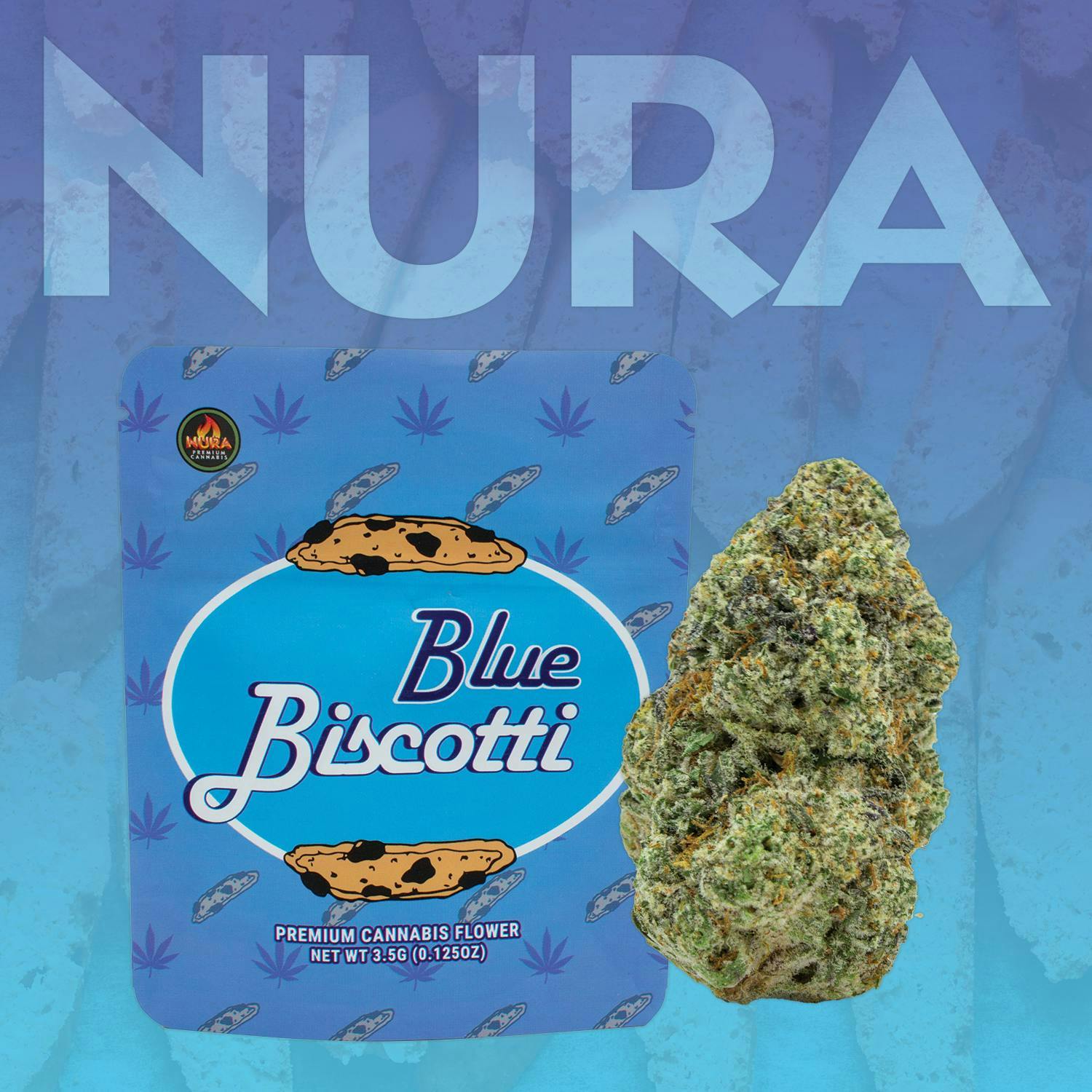 Product: NURA | BLUE BISCOTTI | BULK | INDICA-HYBRID