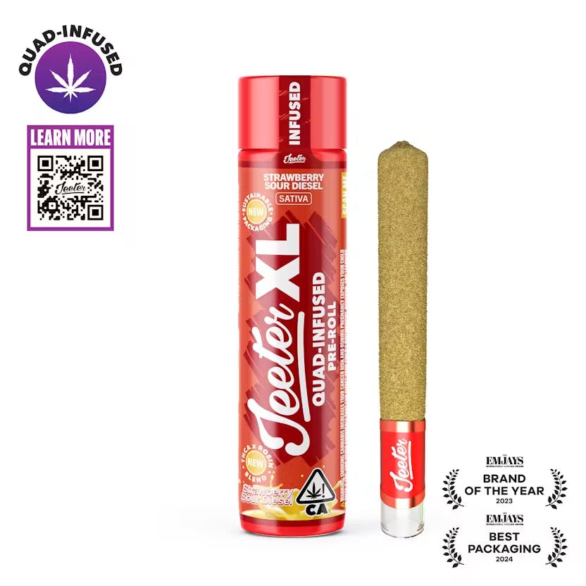 Jeeter - 2g Quad Infused Preroll - Strawberry Sour Diesel